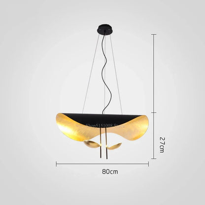 DecorBites™ Gold Texture LED Pendant Light Fixture for Living Room & Bedroom Decor