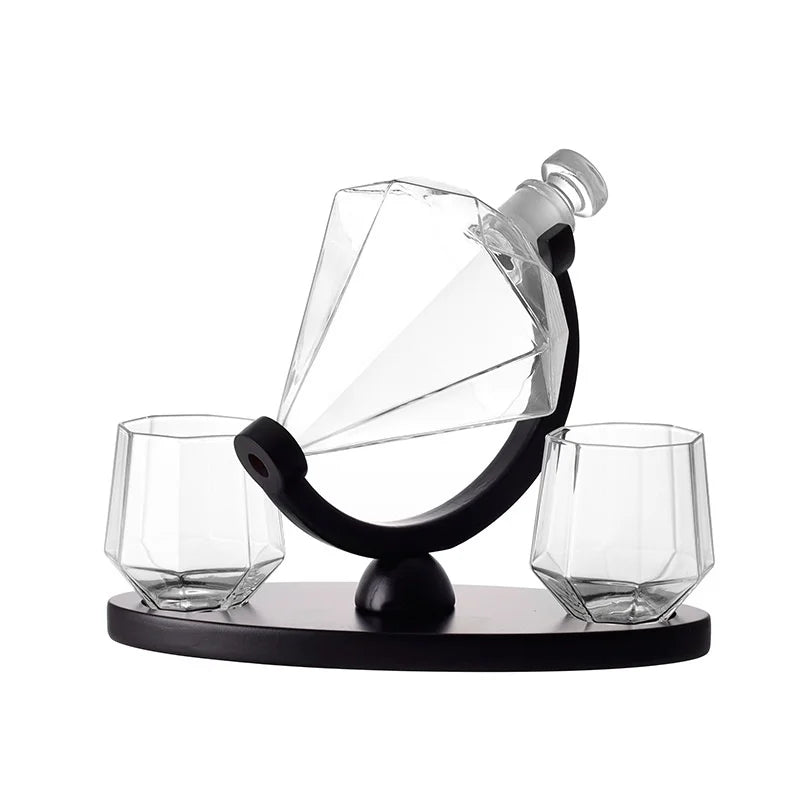 Crystal Globe Whiskey Decanter Set