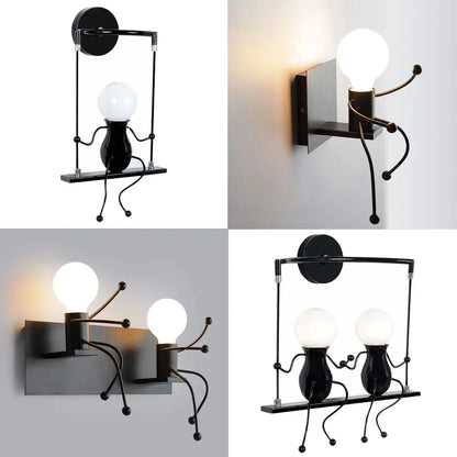 DecorBites™ Creative LED Wall Light Indoor Wall Sconce Modern Art Decor Iron E27
