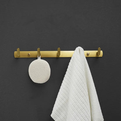Decorbites™ Gebürstetes Gold-Aluminium-Garderobenhaken-Set für Badezimmer und Küche