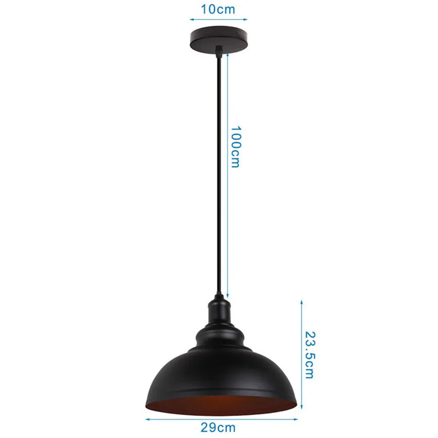DecorBites™ Industrial Iron Pendant Lights for Home and Retail Spaces