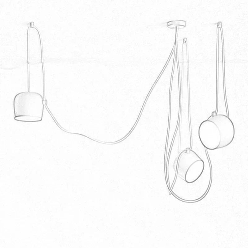 DecorBites™ Black Drum LED Pendant for Kitchen & Restaurant - Spider Industrial Ceiling Light
