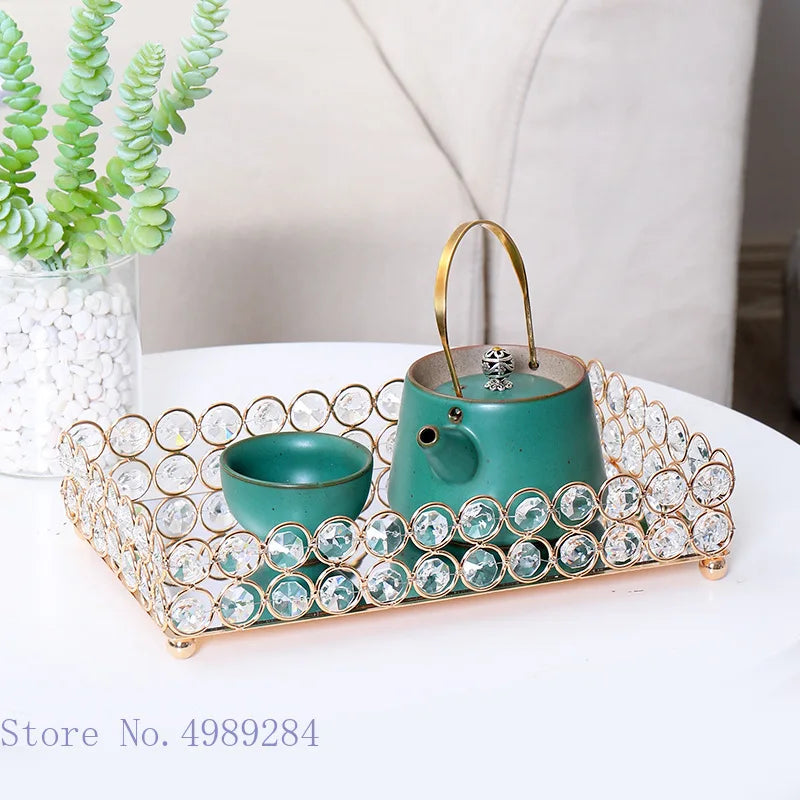 Decorbites™ Kristallglas-Spiegelablage Kosmetik-Schmuck-Organizer-Regal-Aufbewahrung
