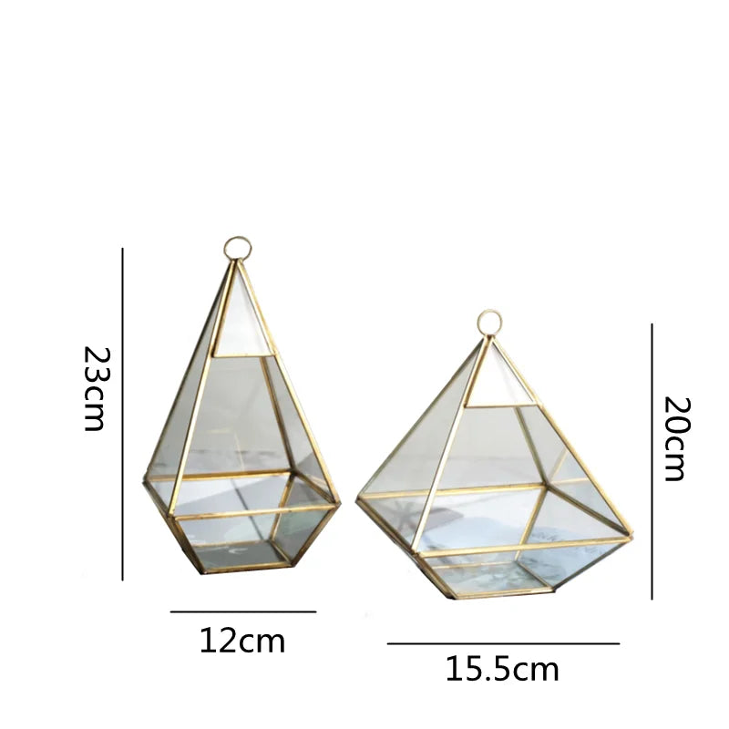 Decorbites™ Geometrische Glasvase für Sukkulenten und Blumen