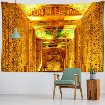Decorbites™ Ägyptischer Pharao-Teppich Wandbehang – Boho-Hippie-Heimdekoration
