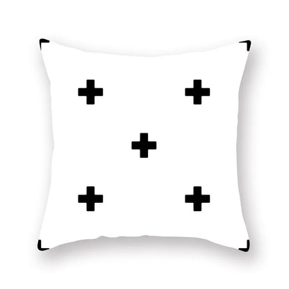 Decorbites™ Schwarzes Geometrisches Kissenbezug | Dekorative Sofakissenbezüge | Wohnzimmer-Wurf-Heimdekoration