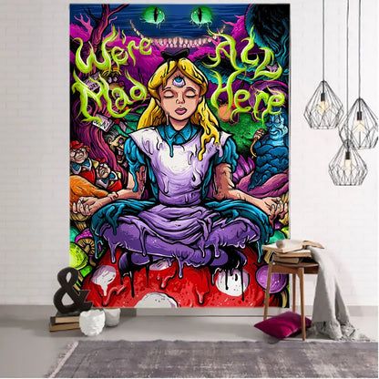 DecorBites™ Anime Girl Tapestry Wall Hanging for Magic Science Fiction Bohemian Decor