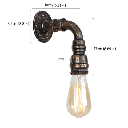 Decorbites™ Industrielle Wasserrohr-Wandlampen | Vintage-Stil Eisenrohr-Lampe