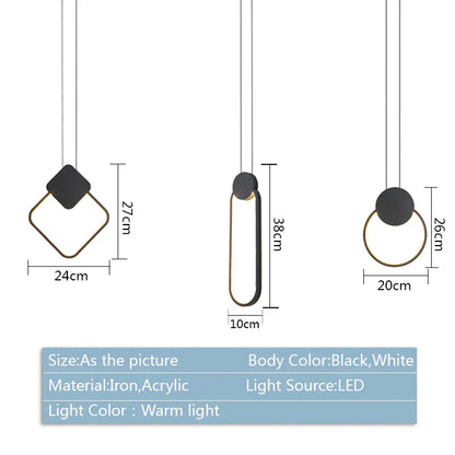 DecorBites™ LED Aluminum Pendant Lamp for Kitchen, Restaurant, Bar, Living Room, Bedroom