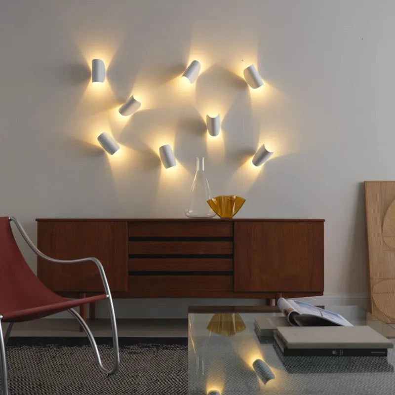 Decorbites™ Kunst-Dekor Drehbare Wandlampe Farbiges Licht für Schlafzimmer Wohnzimmer & Nachttisch
