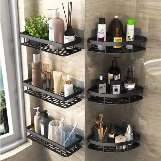 Decorbites™ Badezimmer-Eckregale Saugnapf-Aufbewahrungsregal Organizer für Dusche & Küche