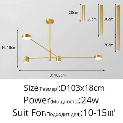 Decorbites™ LED-Kronleuchter aus Schmiedeeisen für Wohnzimmer, Schlafzimmer und Innenbeleuchtung