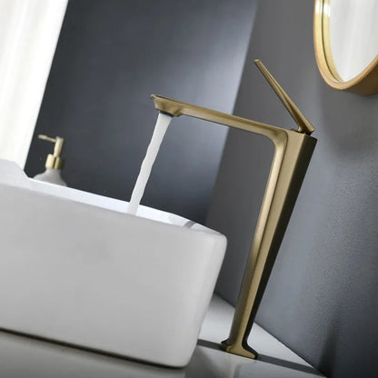 Decorbites™ Gebürsteter Gold Waschbeckenarmatur - Heiß/Kalt Spülbeckenhahn - Deckenmontierter Mischbatterie