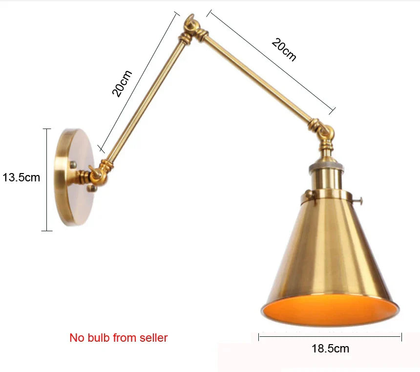 Gold Adjustable Wall Light