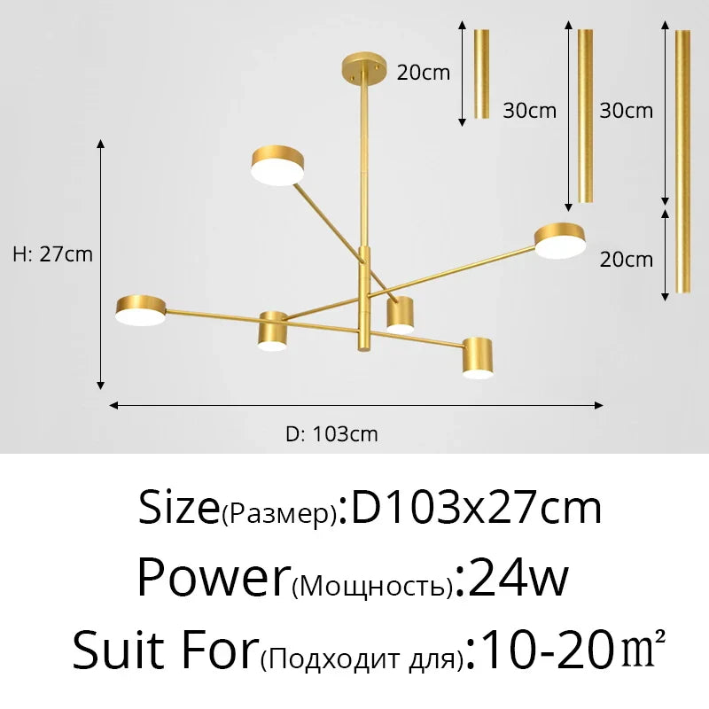 Decorbites™ LED-Kronleuchter aus Schmiedeeisen für Wohnzimmer, Schlafzimmer und Innenbeleuchtung
