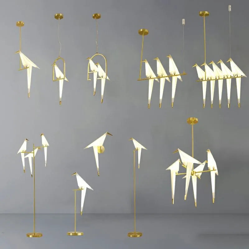 Gold Cage Origami Chandelier