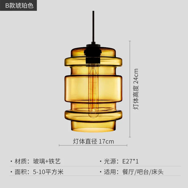DecorBites™ Geometric Glass Pendant Light Collection: Modern Crystalline Pendant Series