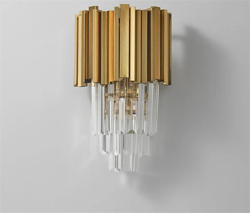Crystal Drop Wall Sconce With K9 Crystals