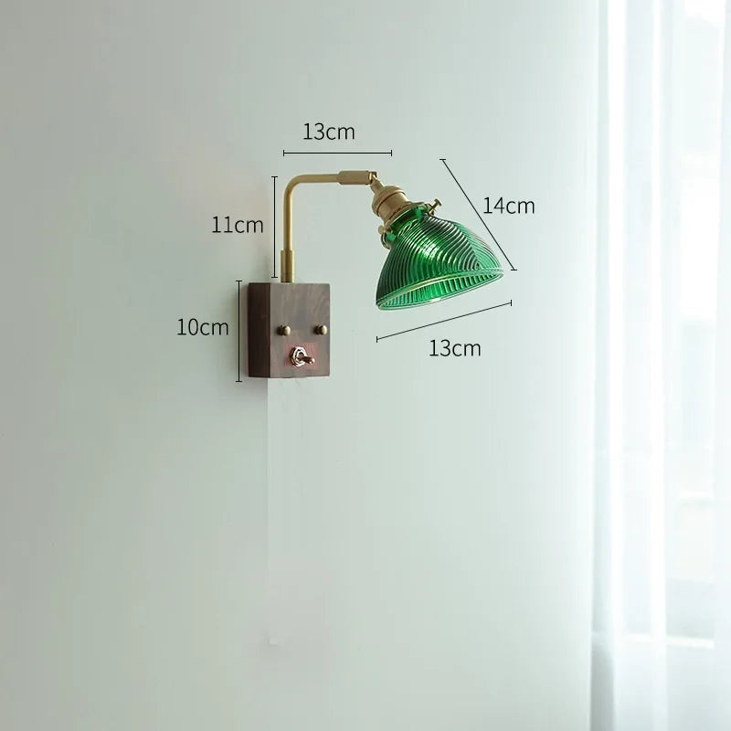 Decorbites™ Klares Glas LED Wandlampen mit Zugschalter, drehbares modernes nordisches Wandlicht