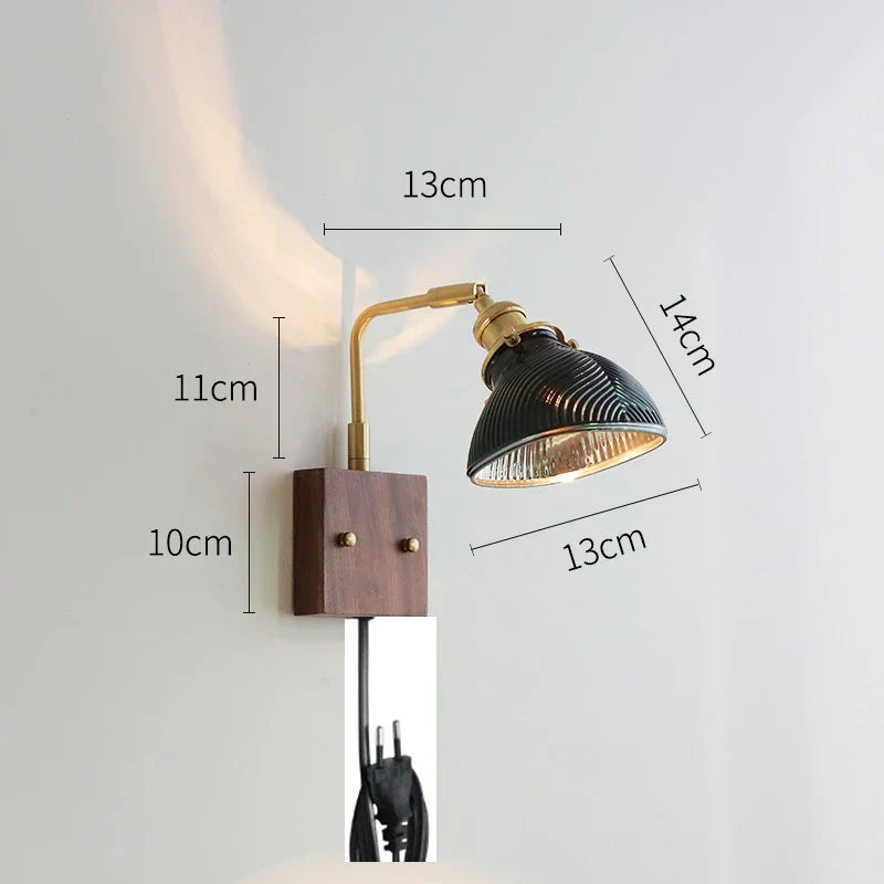 Decorbites™ Klares Glas LED Wandlampen mit Zugschalter, drehbares modernes nordisches Wandlicht