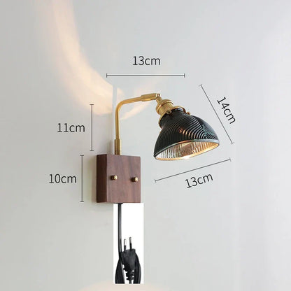 Decorbites™ Klares Glas LED Wandlampen mit Zugschalter, drehbares modernes nordisches Wandlicht