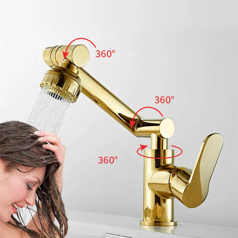 Gold Black Bathroom Faucet