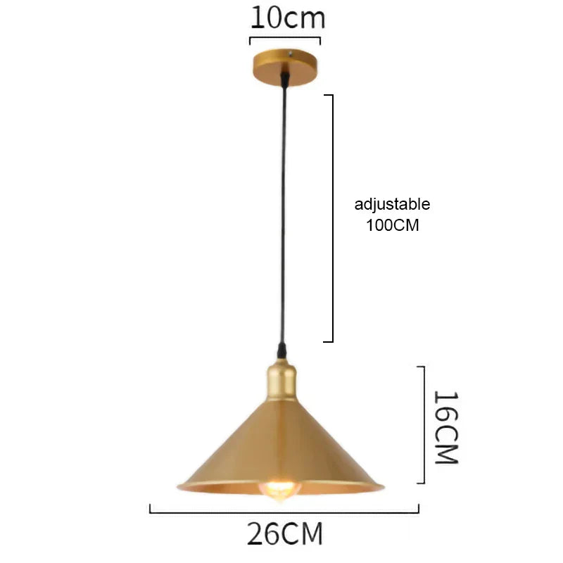 Decorbites™ Gold-Schmiedeeisen-Kronleuchter-Hängeleuchte, E27 LED, nordisch-retro Stil