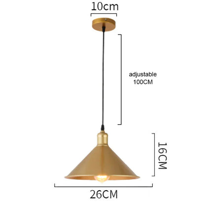 Decorbites™ Gold-Schmiedeeisen-Kronleuchter-Hängeleuchte, E27 LED, nordisch-retro Stil