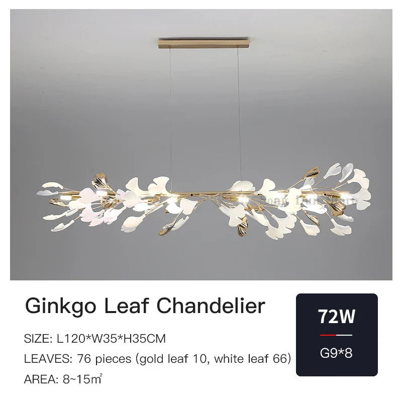 DecorBites™ Ginkgo Ceramic Chandelier: Luxury Pendant Lights for Dining & Living Room