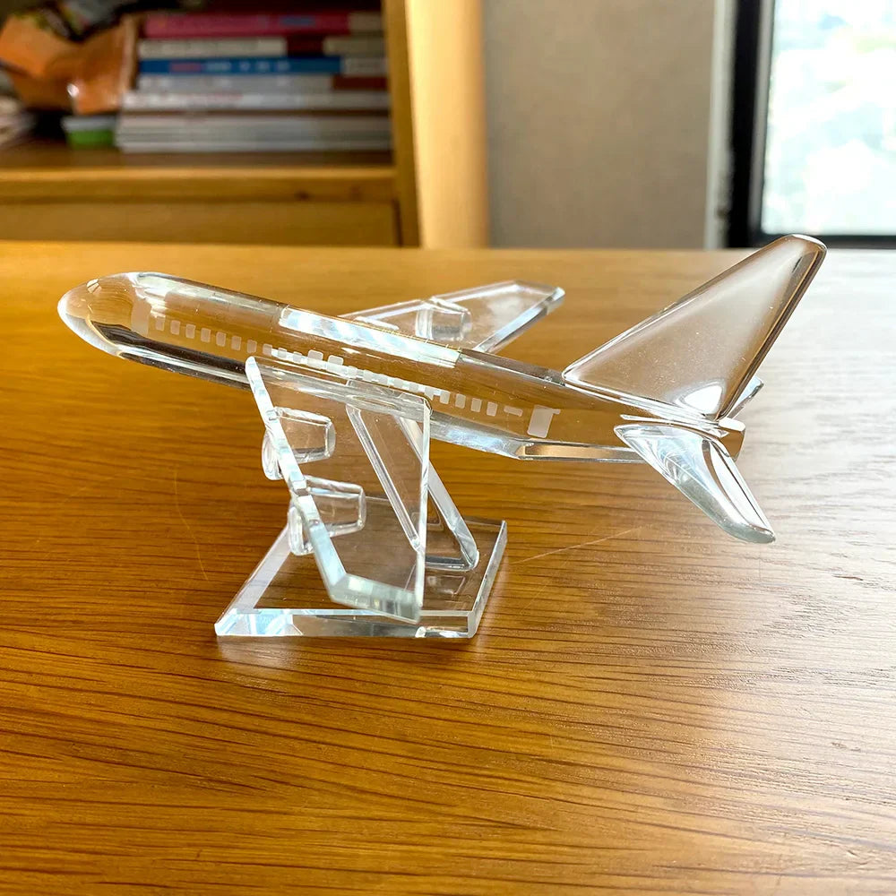 Decorbites™ Kristall-Flugzeug-Figur Glas-Flugzeug-Sammlerstück Heimdekoration