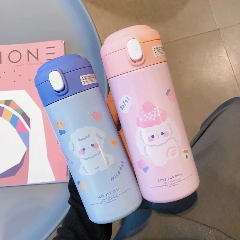 Decorbites™ Süßer Isolierter Trinkhalm-Becher Thermosflasche aus Edelstahl Vakuumflasche