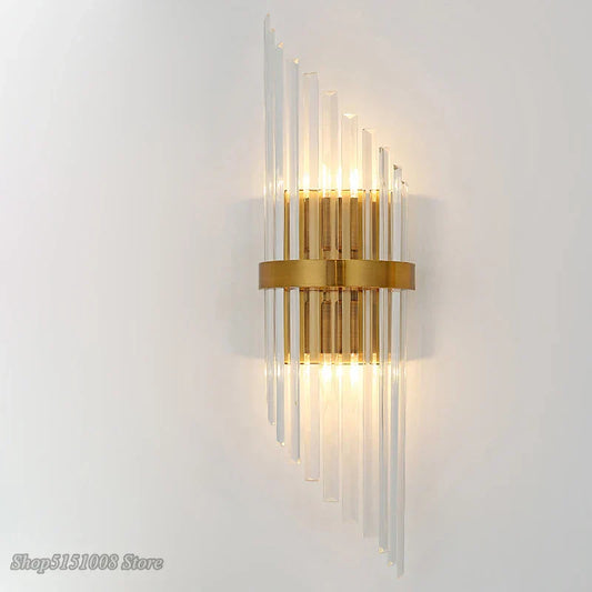 Decorbites™ Kristall-Goldene Wandlampe: Luxuriöses amerikanisches Landhauslicht für Zuhause, Hotel und Büro