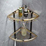 Gold Black Corner Shelf