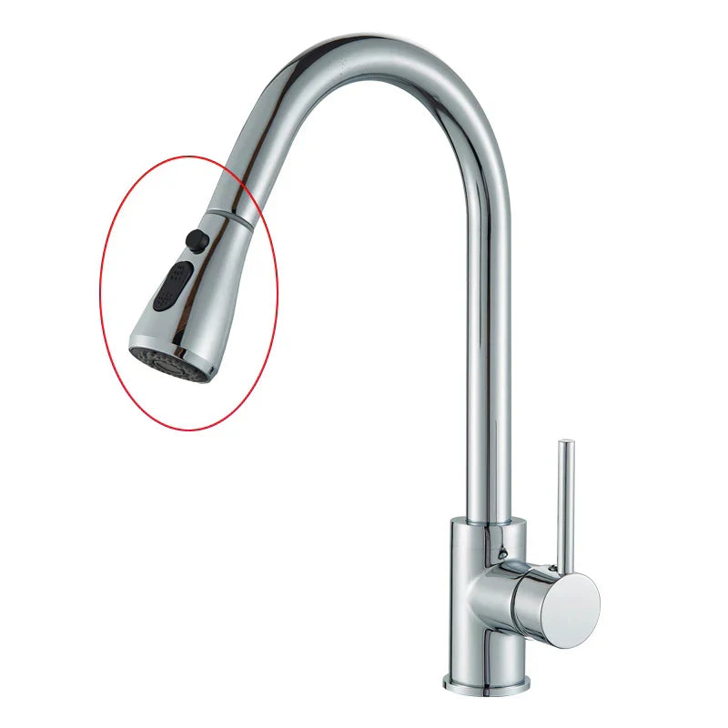 Gold Brass Rotatable Mixer Kitchen Faucet