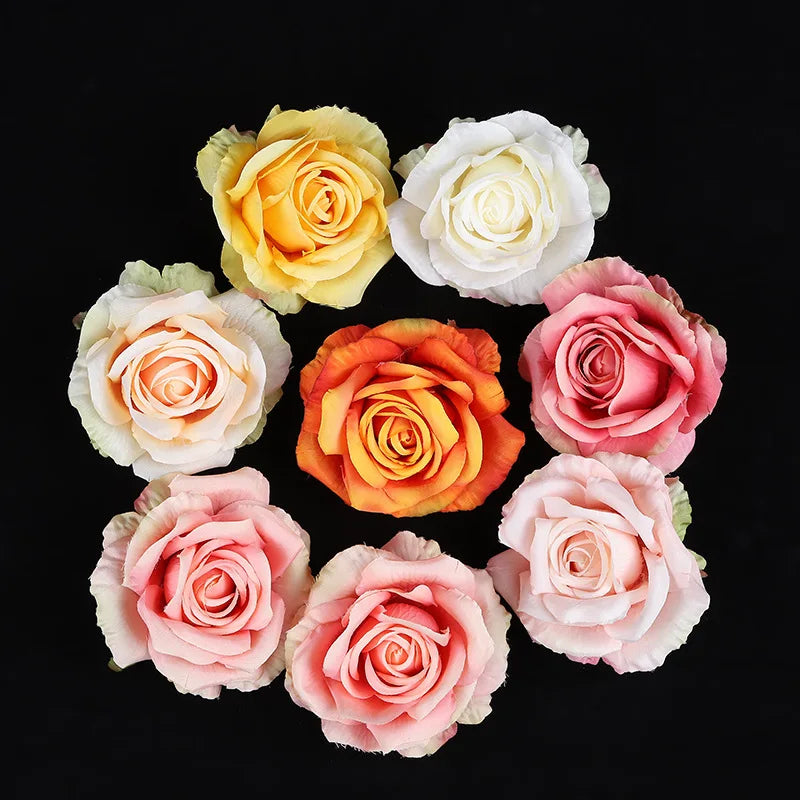 DecorBites™ 30PCS Silk Roses Wedding Decor DIY Home Decoration, Brooch Gifts, Candy Box