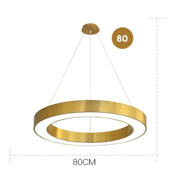Gold Copper Ring Pendant