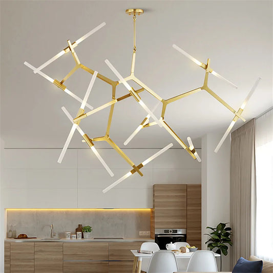Decorbites™ Gold LED Kronleuchter: Modernes nordisches Leuchten für die Innenraumgestaltung.