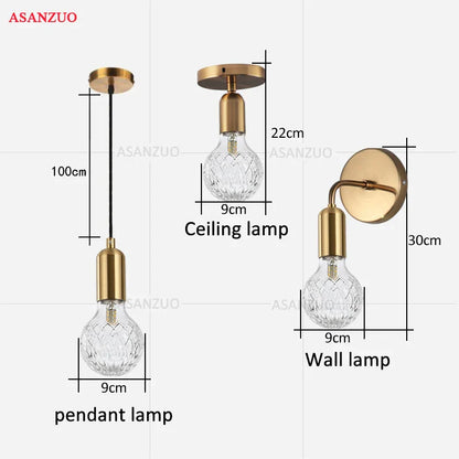 Decorbites™ Messing-Anhängerleuchte für Esszimmer Schlafzimmer Wohnzimmer Wandlampe