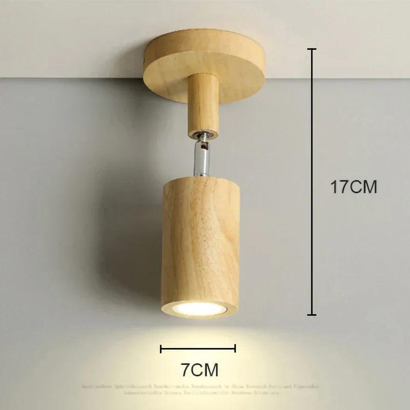 DecorBites™ LED Wood Ceiling Light Downlight Spot Acrylic Indoor Lamp for Home Decoration