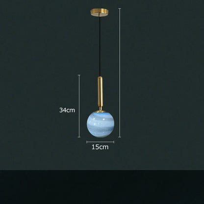 Decorbites™ Glasplanet-Hängeleuchte: Moderne LED nordische Hängelampe für Wohnzimmer Schlafzimmer Susp...