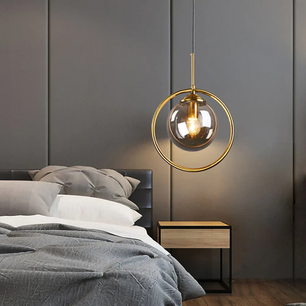 DecorBites™ Glass Ball Pendant Lamps: Modern Lighting for Bar, Restaurant, Bedroom