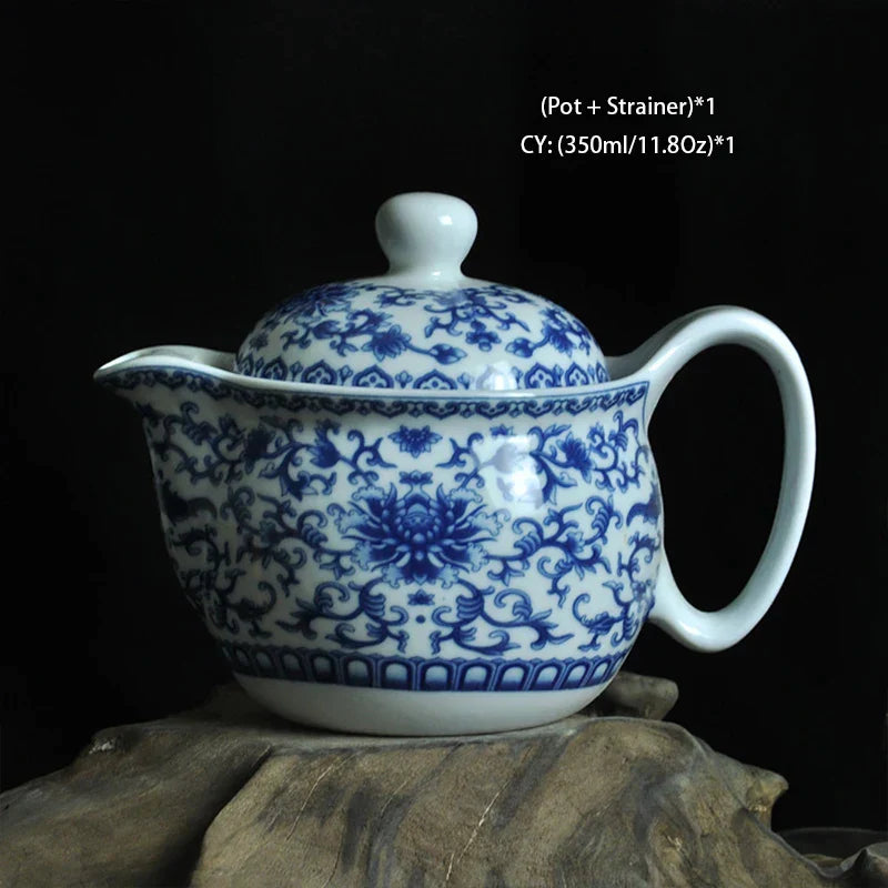 Decorbites™ Drachen-Teekanne-Teeset, Porzellan-Kung-Fu-Teegerät für Pu-Erh-Oolong-Zeremonie