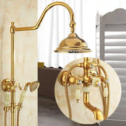 Gold Brass Shower Set