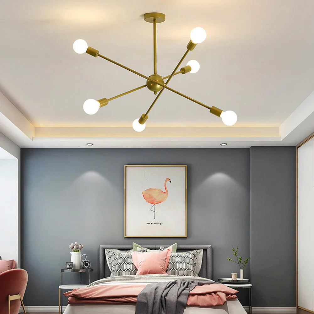 Decorbites™ LED-Deckenleuchter: Modernes & Industrielles Sputnik-Design für Wohnzimmer & Schlafzimmer