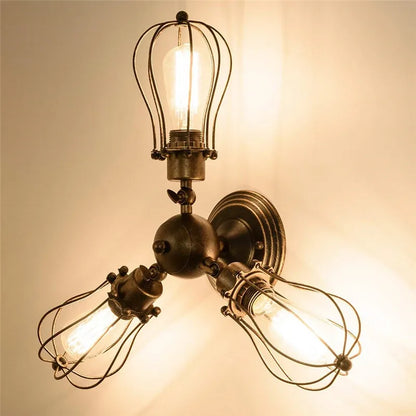 Decorbites™ Industrielle Vintage-Decken- & Wandlampen: Metallene Eisenkäfige, verstellbare Innenleuchten