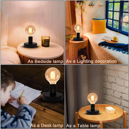 Decorbites™ Industrielle Vintage Metall Schreibtischlampe Basis mit E27/E26 Sockel - Nordischer Stil Edison Tischlampe Basis