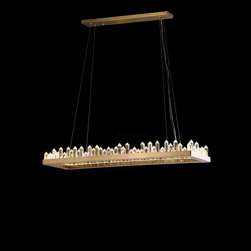 Decorbites™ Goldener Kristall-LED-Kronleuchter für modernes Esszimmer
