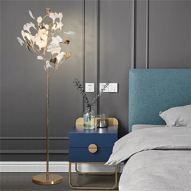 DecorBites™ Ginkgo Flower Floor Lamp - Modern LED Decor for Home Living Room