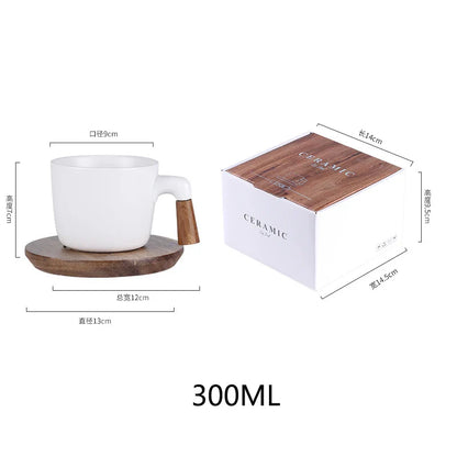 Decorbites™ Japanischer Stil Keramik-Teekanne-Set mit Holzgriff | Hitzebeständiges Borosilikatglas