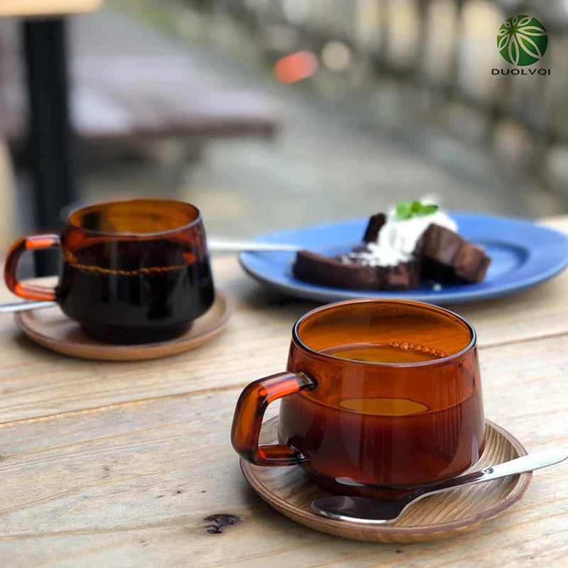 Decorbites™ Glas-Kaffeetasse Tumbler | Bunte hitzebeständige Teetasse Saftbecher